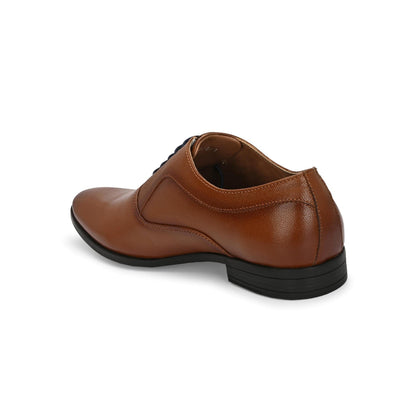 Valentino Men Premium Leather Tan Lace Up Formal Oxford Shoes