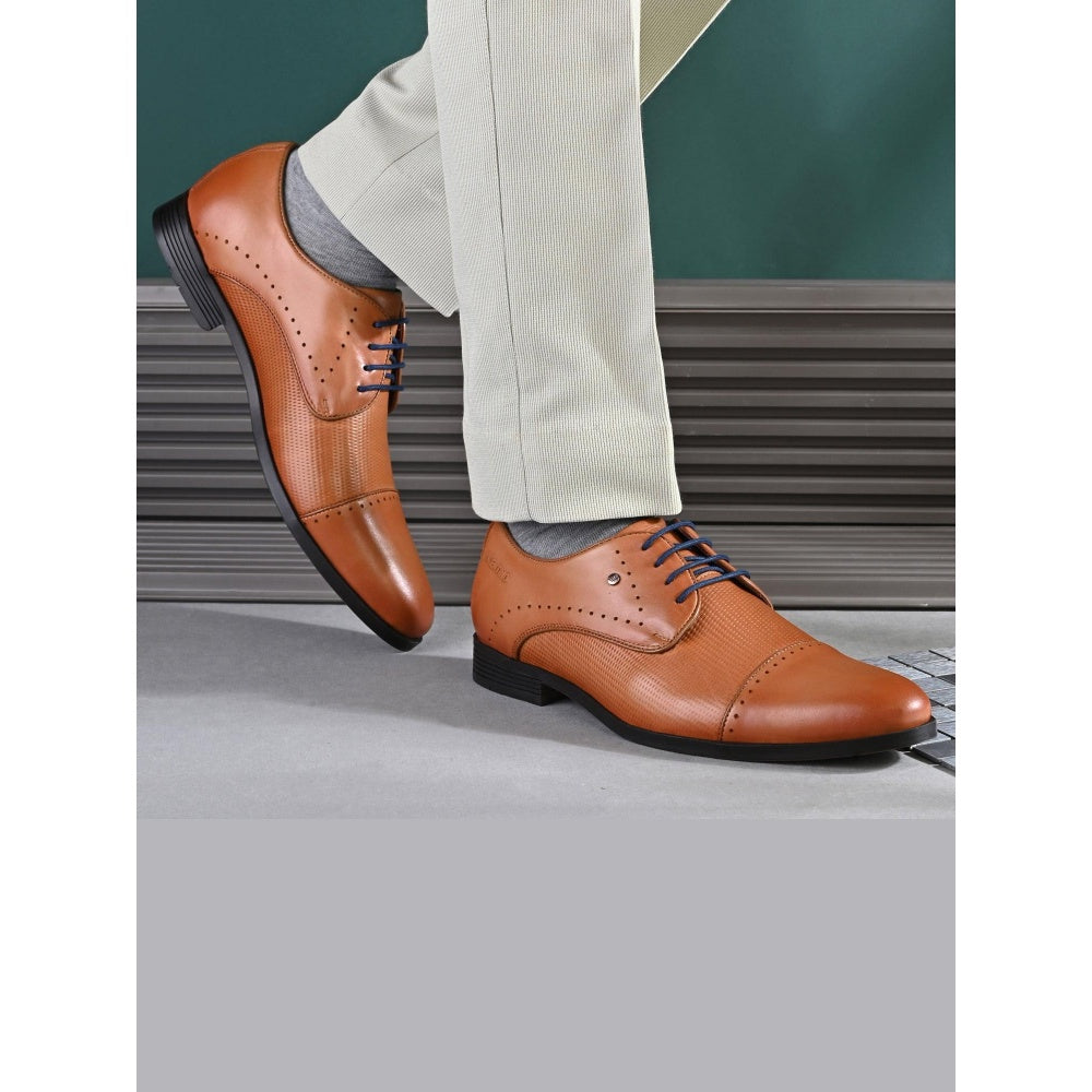 Valentino Men Premium Leather Cap Toe Formal Shoes