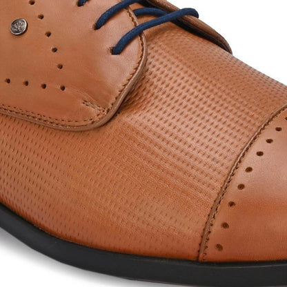 Valentino Men Premium Leather Cap Toe Formal Shoes