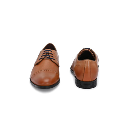 Valentino Men Premium Leather Cap Toe Formal Shoes