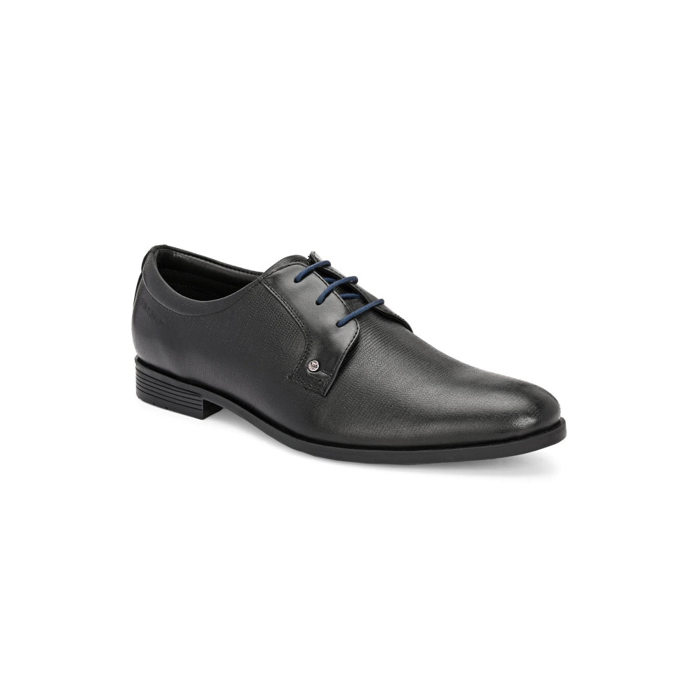 Valentino Men Premium Leather Black Lace-Up Formal Shoes