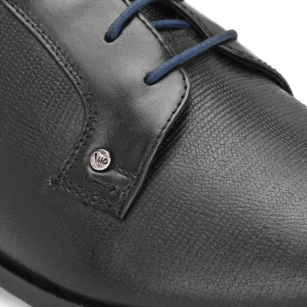 Valentino Men Premium Leather Black Lace-Up Formal Shoes