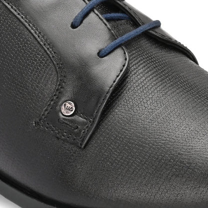 Valentino Men Premium Leather Black Lace-Up Formal Shoes