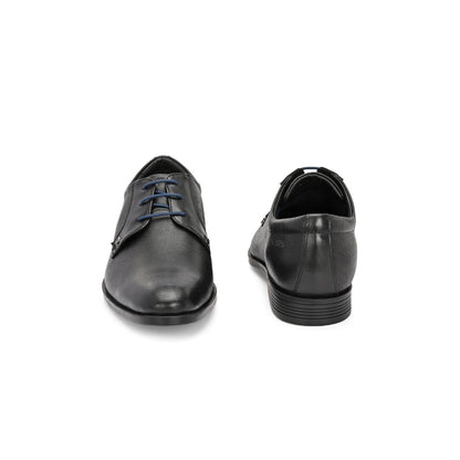 Valentino Men Premium Leather Black Lace-Up Formal Shoes
