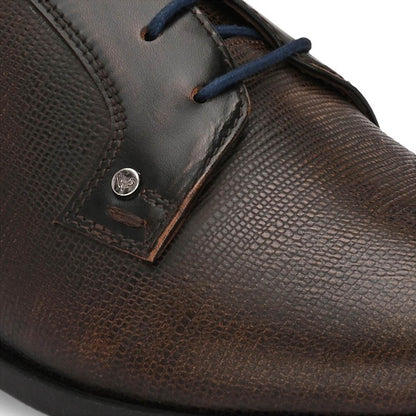 Valentino Men Premium Leather Pine Lace-Up Formal Shoes