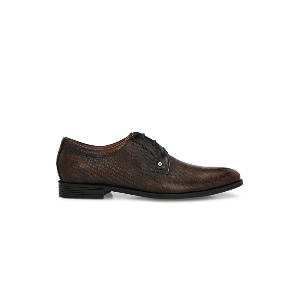 Valentino Men Premium Leather Pine Lace-Up Formal Shoes