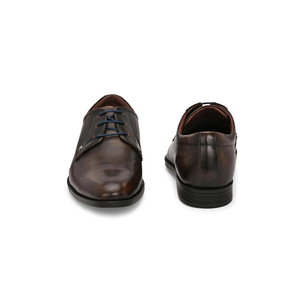 Valentino Men Premium Leather Pine Lace-Up Formal Shoes