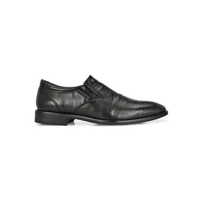 Valentino Men Premium Leather Black Slip-On Formal Loafer Shoes