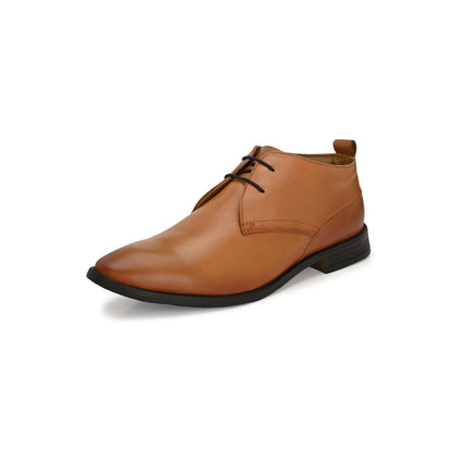 Valentino Men Premium Leather Teak Lace-Up Formal Derby Shoes
