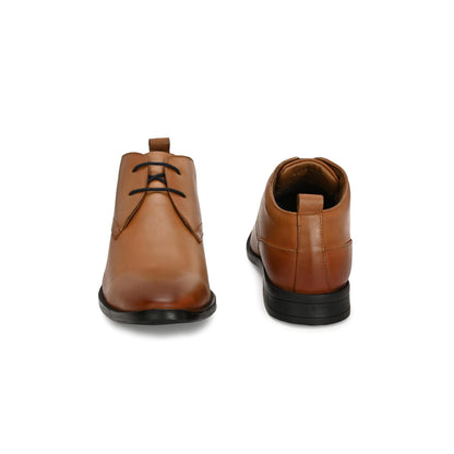 Valentino Men Premium Leather Teak Lace-Up Formal Derby Shoes