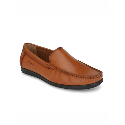 Valentino Men Premium Leather Tan Slip on Loafer