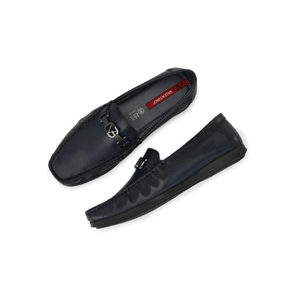 Valentino Men Premium Leather Blue Slip on Loafer