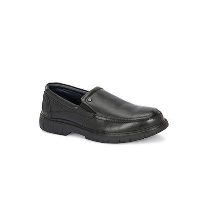 Valentino Men Premium Leather Black Formal Slip-On Loafer Shoes