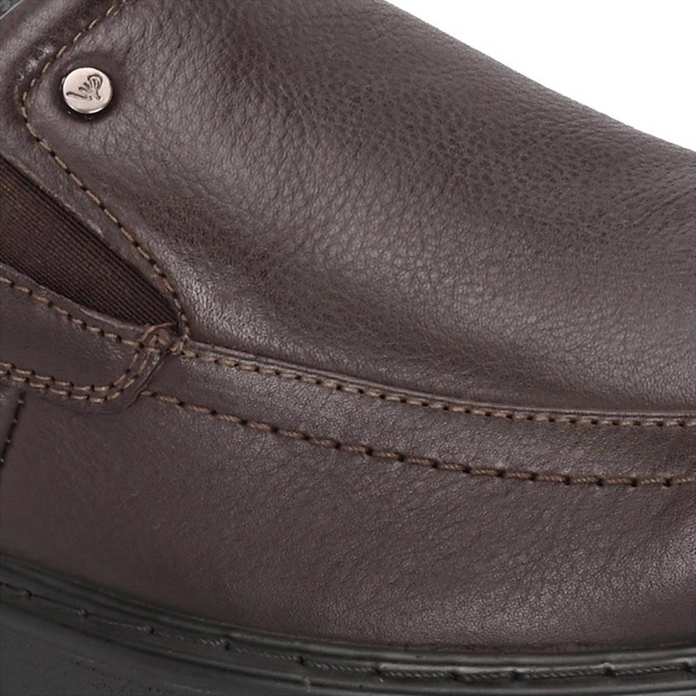 Valentino Men Premium Leather Brown Formal Slip-On Loafer Shoes