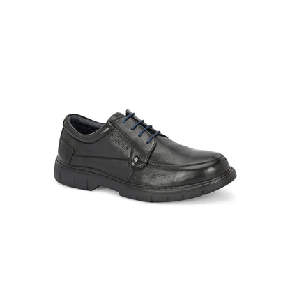 Valentino Men Premium Leather Black Formal Lace-Up Shoes