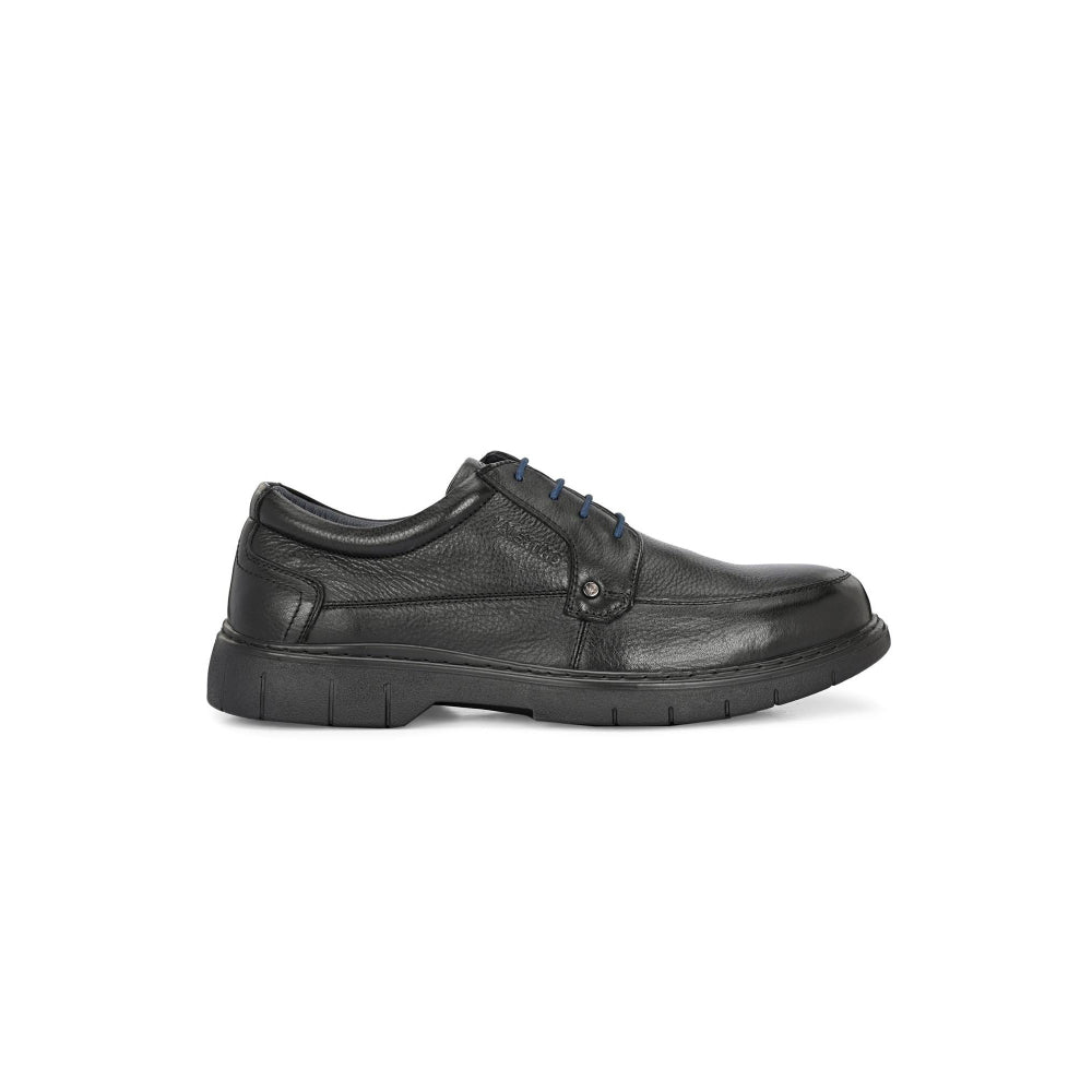 Valentino Men Premium Leather Black Formal Lace-Up Shoes