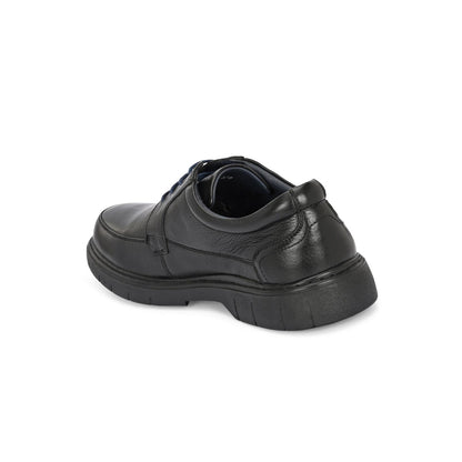 Valentino Men Premium Leather Black Formal Lace-Up Shoes