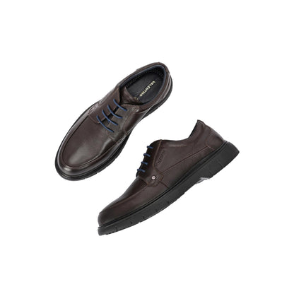 Valentino Men Premium Leather Brown Formal Lace-Up Shoes