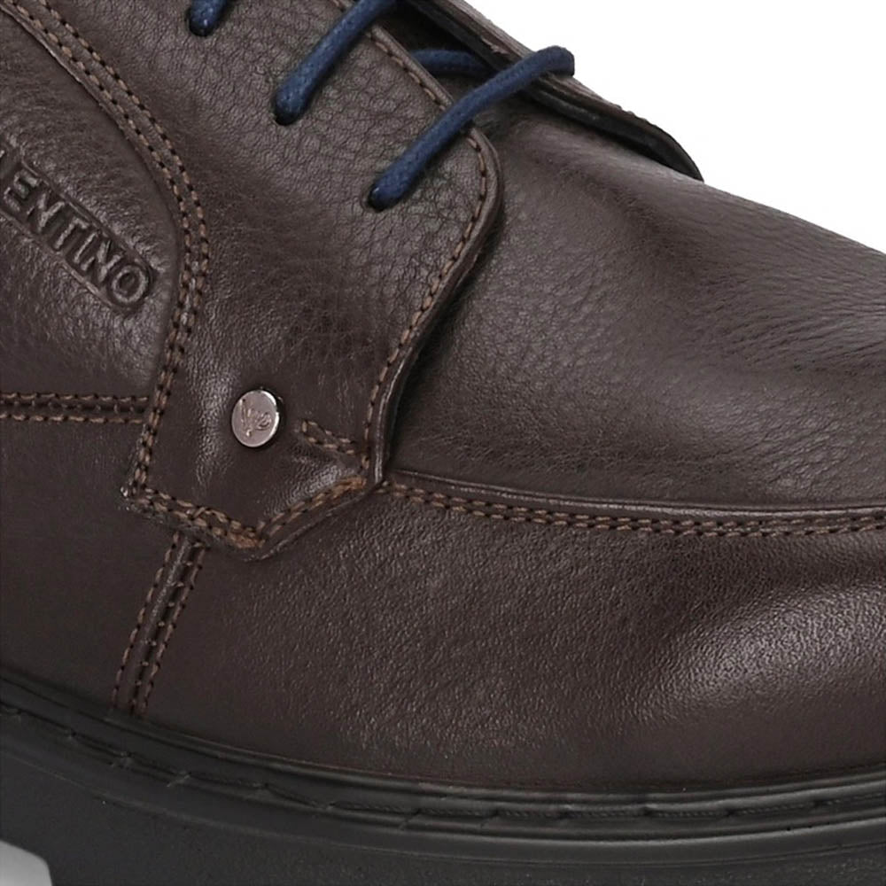 Valentino Men Premium Leather Brown Formal Lace-Up Shoes