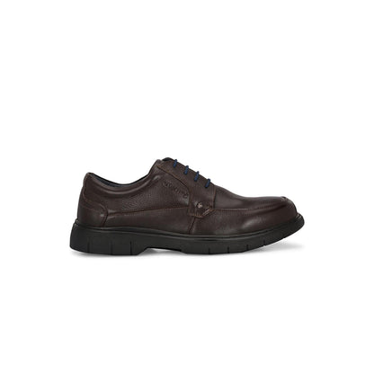 Valentino Men Premium Leather Brown Formal Lace-Up Shoes