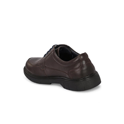 Valentino Men Premium Leather Brown Formal Lace-Up Shoes