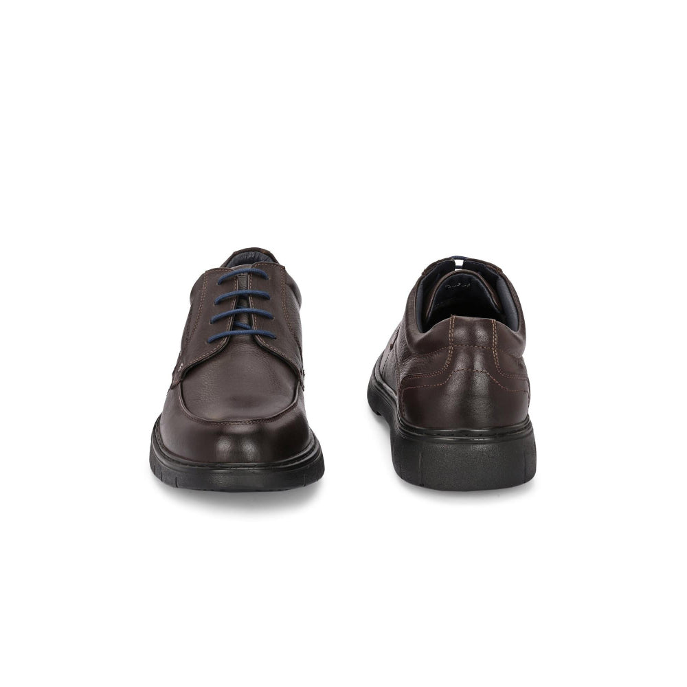 Valentino Men Premium Leather Brown Formal Lace-Up Shoes