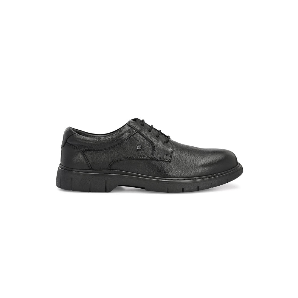 Valentino Men Premium Leather Black Formal Lace-Up Shoes