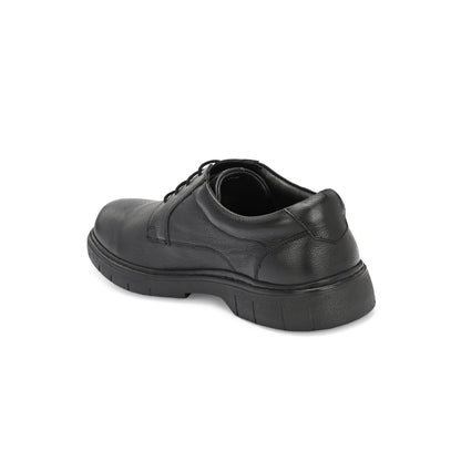 Valentino Men Premium Leather Black Formal Lace-Up Shoes