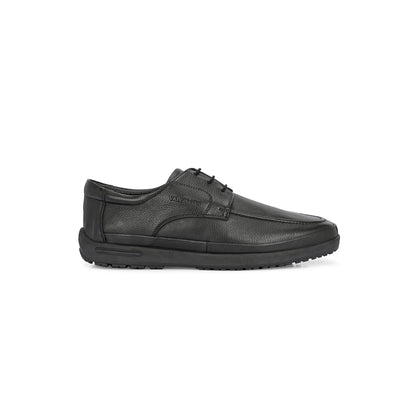 Valentino Men Premium Leather Black Formal Lace-Up Shoes