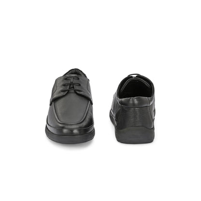 Valentino Men Premium Leather Black Formal Lace-Up Shoes