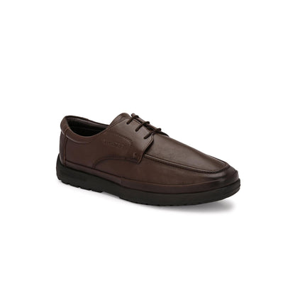 Valentino Men Premium Leather Brown Formal Lace-Up Shoes