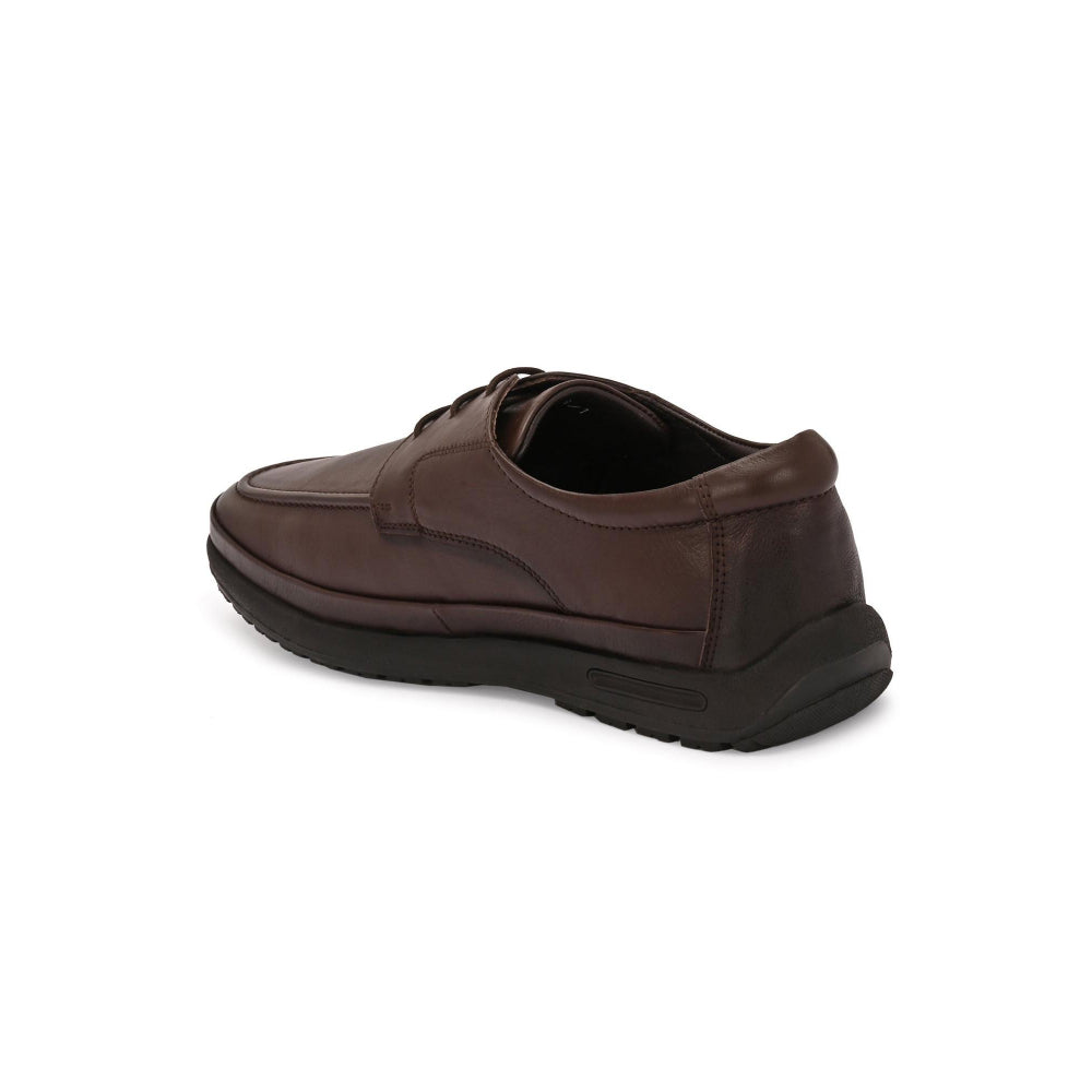Valentino Men Premium Leather Brown Formal Lace-Up Shoes