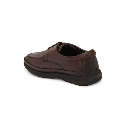 Valentino Men Premium Leather Brown Formal Lace-Up Shoes