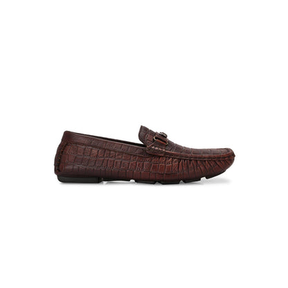 Valentino Men Premium Leather Brushoff Casual Slip On Driving Loafers