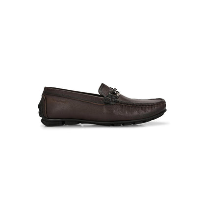 Valentino Men Premium Leather Brown Slip On Loafer