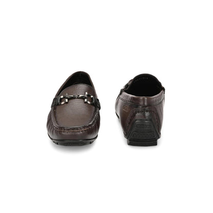 Valentino Men Premium Leather Brown Slip On Loafer