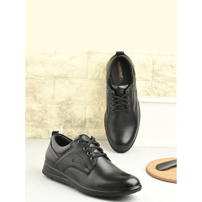 Valentino Men Premium Leather Black Lace Up Formal Shoes