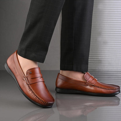 Valentino Men Premium Leather Penny Loafers