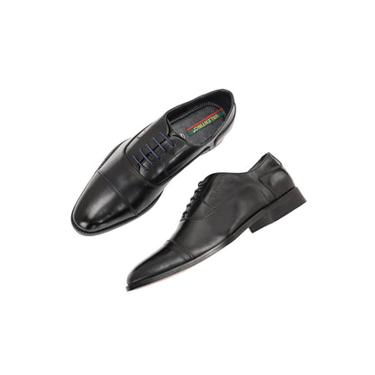 Valentino Men Premium Leather Black Lace Up Formal Oxford Shoes