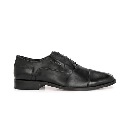 Valentino Men Premium Leather Black Lace Up Formal Oxford Shoes
