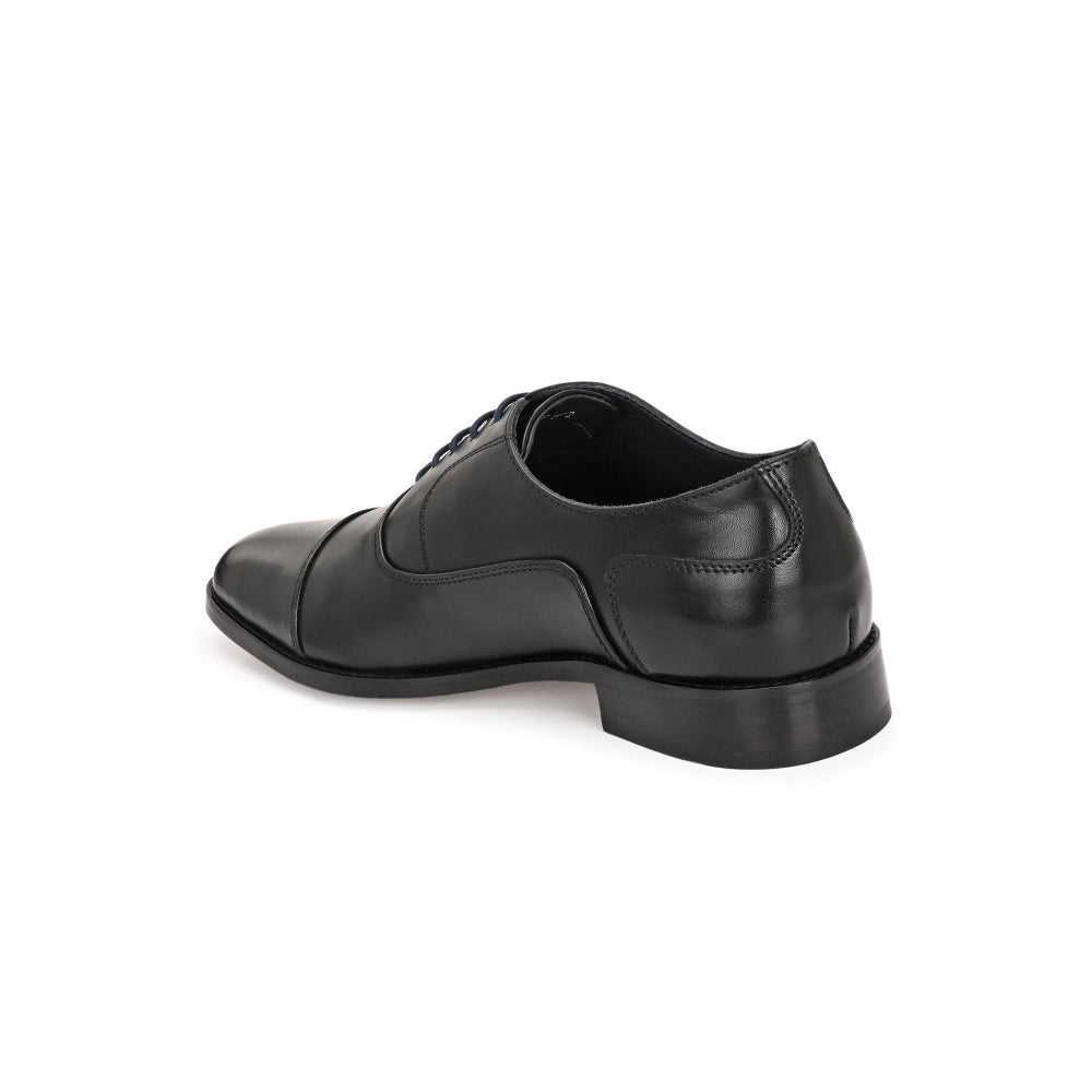 Valentino Men Premium Leather Black Lace Up Formal Oxford Shoes
