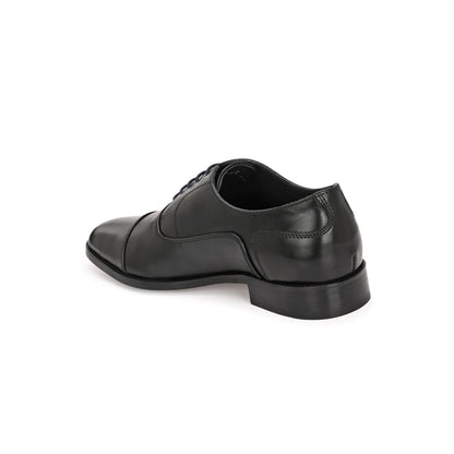 Valentino Men Premium Leather Black Lace Up Formal Oxford Shoes