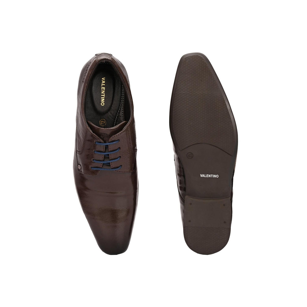 Valentino Men Premium Leather Lace-Up Formal Shoes