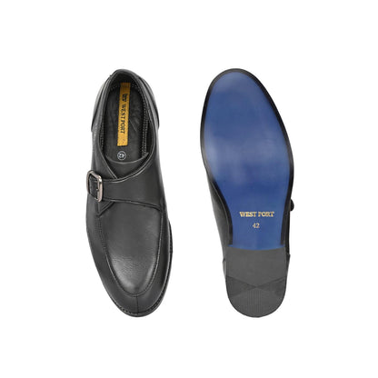 Valentino West Port Men Single Monk Strap Dress Shoe
