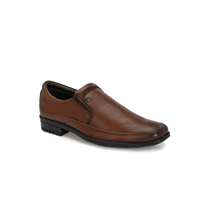 Valentino Men Premium Leather Mocca Slip-On Formal Loafer Shoes