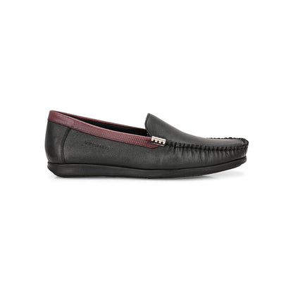 Valentino Men Premium Leather Black Slip On Loafer
