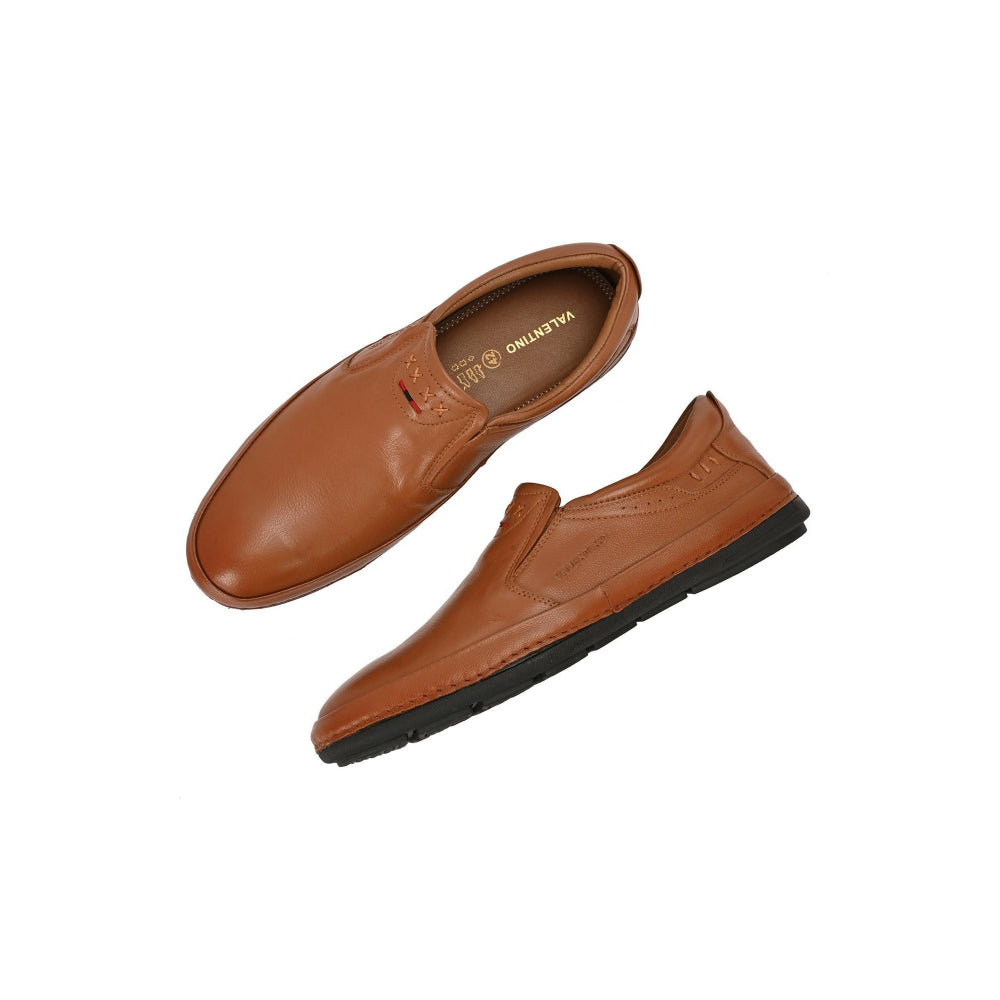 Valentino Men Premium Leather Slip-On Formal Loafer Shoes