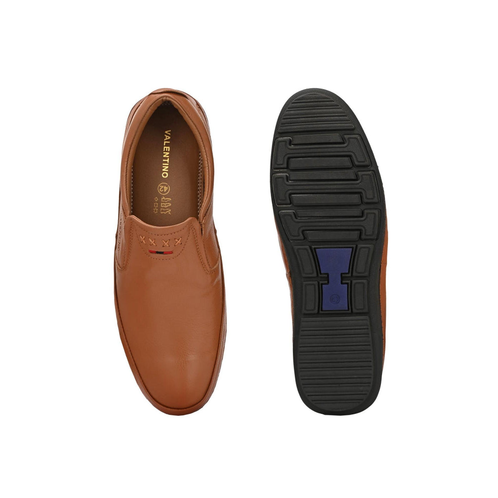 Valentino Men Premium Leather Slip-On Formal Loafer Shoes