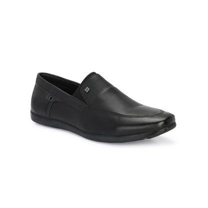 Valentino Men Premium Leather Black Slip-On Formal Loafer Shoes