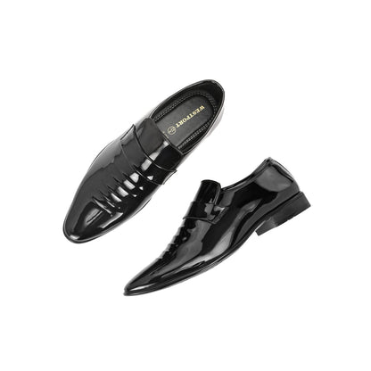 Valentino West Port Men Synthetic Patent Slip-On Party Wear Loafer Shoes